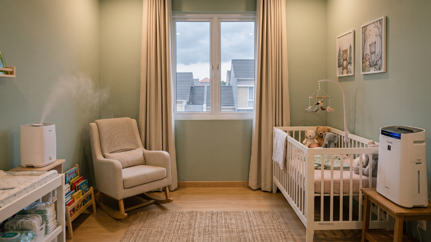 Air Purifier vs Humidifier: Solusi Tepat Menjaga Napas Bayi Saat Paparan Abu Vulkanik